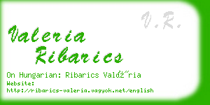 valeria ribarics business card